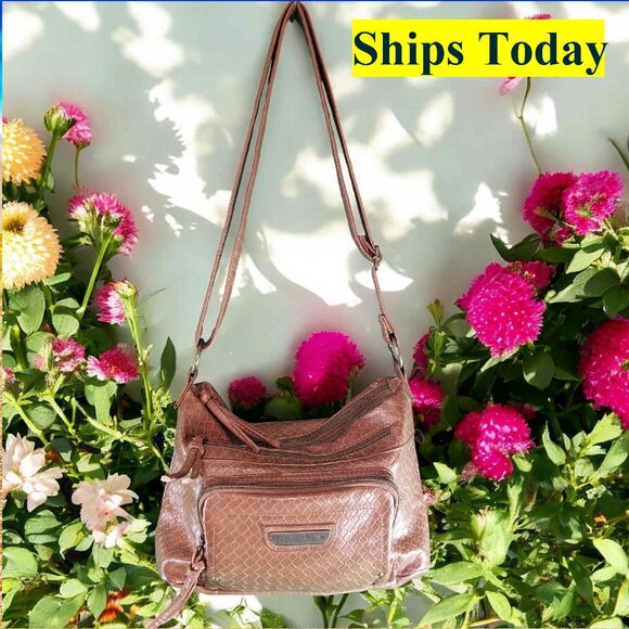 Stone Mountain Brown Purse Shoulder Bag 12242 - Picture 1 of 9